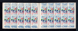 Carnet De 1938  - Tuberculose - Antituberculeux - N° 38D*SI*14  FLY TOX-ALGERIE-TETRA-LA TOUR. - Blocs & Carnets