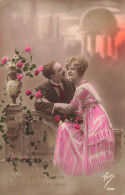 COUPLE - Divine Extase De L'amour - Flor - Couple Sur Le Point De S'embrasser - Colorisé - Carte Postale Ancienne - Couples