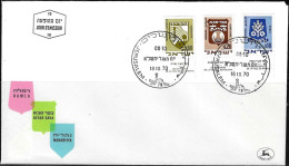 Israel 1970 FDC Town Emblems [ILT2163] - Lettres & Documents