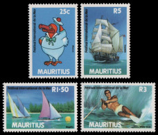 Mauritius 1987 - Mi-Nr. 647-650 ** - MNH - Schiffe, Boote / Ships, Boats - Maurice (1968-...)