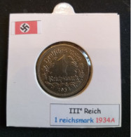 Pièce De 1 Reichsmark De 1934A (Berlin) - 1 Reichsmark