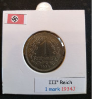 Pièce De 1 Reichsmark De 1934J (Hambourg) - 1 Reichsmark