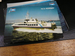 Cpsm Bateau Norvège " Hornoy " Finmark Fylkes  Rederi Et Ruteselskap Transport 1978 Mandal - Ferries