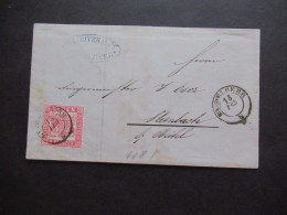 AD Baden Mi.Nr.18 EF 1866 Faltbrief Mit Inhalt Gedruckte Rechung Ritzhaupt Heidelberg - Covers & Documents