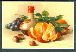 20629 - Catharina Klein (1861-1929) – Fruits - Oranges, Pruneaux, Noisettes, Carafe De Cousenier - Meissner & Buch, Sér - Klein, Catharina