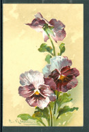 20661 - Catharina Klein (1861-1929) - Fleurs (en Relief, Gaufrés) - Pensées  - Editeur PF, Série 1882 - Klein, Catharina