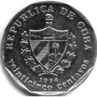 CUBA - 1994 - 25 Centavos - KM 577.1 (medal Alignment) - TRINIDAD - UNC - Kuba