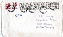 60936 - Polen - 1990 - 6@200Zl Wawel MiF A Bf OSTRODA -> Deutschland - Cartas & Documentos