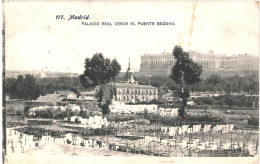 CPA Carte Postale Espagne Madrid Palacio Real Desde El Puente Segovia 1909 VM74681 - Madrid