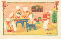 ILLUSTRATEUR - Des Enfants Faisant La Cuisine - Pauli Ebner - Colorisé -  Carte Postale Ancienne - Autres & Non Classés