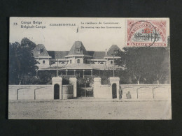 C CONGO BELGE BELLE CARTE  1922 STANLEYVILLE A LONS LE SAULNIER FRANCE +SURCHARGES +AFFR. INTERESSANT+++ - Briefe U. Dokumente