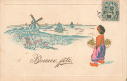 FÊTES ET VOEUX - Bonne Fête - Un Paysan Contemplant Le Paysage - Colorisé - Carte Postale Ancienne - Sonstige & Ohne Zuordnung