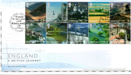 UK, GB, Great Britain, FDC, 2006, Michel 2375 - 2384, Landscapes - Cartas & Documentos