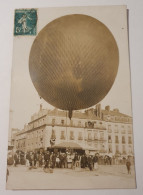 Aviation Ballon Nantes Bretagne France Carte Photo Autographe De ? Pilote Caudron Adressée à L'aéronaute Louis Marchand - Fesselballons