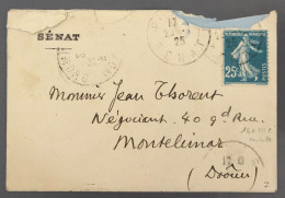 France N°140 IIIe (roulette) Sur Enveloppe PARIS / SENAT 23.1.1925 - (B2007) - Rollen