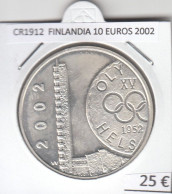 CR1912 MONEDA FINLANDIA 10 EUROS 2002 PLATA - Finlande
