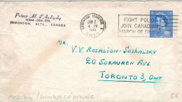 Prince Al. D'Andiysky Edmonton Terminal 1961 > Toronto - Fight Polio Spendenmarsch - Covers & Documents