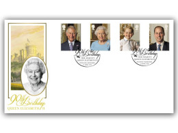 2016 Queen Elizabeth II 90th Birthday FDC - 2011-2020 Decimale Uitgaven