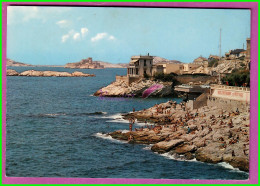 CPM MARSEILLE 13 - Promenades De La Corniche Le Petit Nice Le Chateau D'If Et Les Iles Du Frioul écrite - Parcs Et Jardins