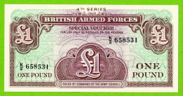 GRANDE BRETAGNE / BRITISH ARMED FORCES / SPECIEL VOUCHER / ONE POUND / ETAT NEUF - Fuerzas Armadas Británicas & Recibos Especiales