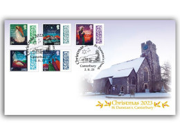 2023 Christmas FDC King Charles III First Christmas Stamps - 2021-... Decimale Uitgaven