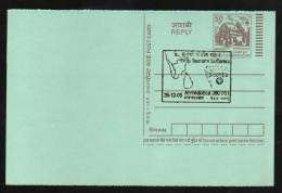 India 2005  HELP TSUNAMI SUFFERERS  EPICENTRE MAP CACHET POSTCARD  #  32271 D Inde Indien - Covers & Documents