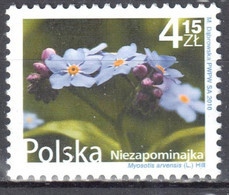 Poland  2010 Flowers And Fruits - Myosotis  - Mi.4489 - MNH (**) - Neufs