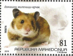 MK 2016-750 FAUNA HAMSTER, MAKEDONIA, 1 X 1v, MNH - Rongeurs