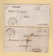 Choisy Le Roi - 60 - Seine - Lot De 2 Lettres Sans Correspondance - 1801-1848: Precursores XIX