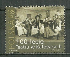 POLAND Oblitéré 4070 CENT ANS DE THEATRE à KATOWICE. LE MARIAGE DE STANISLAW WYSPIANSKI - Oblitérés