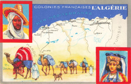 HISTOIRE - Les Colonies Françaises - L' Algérie - Colorisé - Carte Postale Ancienne - Histoire