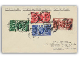 1935 Silver Jubilee FDC Airmail Cover - ....-1951 Pre Elizabeth II