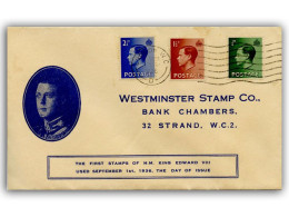 1936 Edward VIII FDC, Westminster Stamp Company Cover - ....-1951 Pre-Elizabeth II