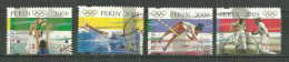 POLAND Oblitéré 4104-4107 Jeux Olympiques D'été à Pekin Chine Natation Volley Ball Saut à La Perche Escrime - Used Stamps