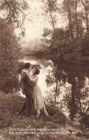 COUPLE - Votre Tendre Prière Explique Mon émoi  - Couple Au Bord D'un Lac - A NOYER - Carte Postale Ancienne - Couples