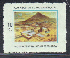 EL SALVADOR 1977 CENTRAL SUGAR REFINERY INGENIO CENTRAL AZUCARERO JIBOA 10c USED USATO OBLITERE' - Salvador