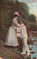 COUPLE - Für Dich Mein Herz Mein Sinn - Couple Près D'une Rivière - Colorisé - Carte Postale Ancienne - Paare
