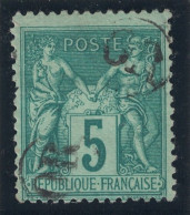 SAGE - N°75 - OBLITERATION - OR - 2 FRAPPES - COTE 25€. - 1876-1898 Sage (Type II)