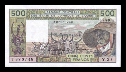 West African St. Togo 500 Francs BCEAO 1989 Pick 806Tk Sc Unc - Togo