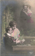 COUPLE - Le Trèfle Est Toujours Gage De Bonheur - Rex - Jeu De Cartes - Carte Postale Ancienne - Paare