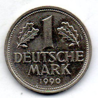 GERMANY - FEDERAL REPUBLIC, 1 Mark, Copper-Nickel, Year 1990-A, KM # 110 - 1 Mark