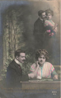 COUPLE - Deux Coeurs Dès Longtemps Faits Pour Se Connaître - Rex - Jeu De Cartes - Carte Postale Ancienne - Couples