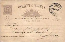 Portugal & Bilhete Postal, 10 REIS, Lisboa 1898 (88778) - Covers & Documents