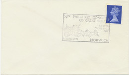 GB SPECIAL EVENT POSTMARKS 1971 53RD PHILATELIC CONGRESS OF GREAT BRITAIN NORWICH - ULSTER PAINTINGS DAY - Cartas & Documentos