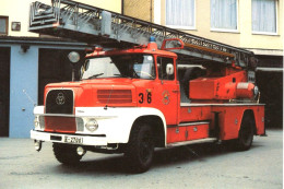 Camion Des Pompiers - Fire Truck -  Feuerwehren - Krupp K 806/48 Drehleiter DL 30h  (1966)  - 15x10cms PHOTO - Camions & Poids Lourds