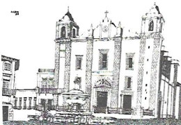 Portugal ** & Postal, Évora, Igreja De Santo Antão, Desenho De Ilídio Tavares, Edição Câmara Municipal De Évora 1988 (85 - Evora