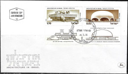 Israel 1975 FDC Architecture In Israel Bat Yam City Hall Hebrew University Of Jerusalem [ILT2171] - Briefe U. Dokumente