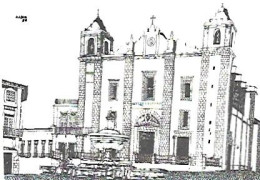 Portugal ** & Postal, Évora, Church Of Santo Antão, Drawing By Ilídio Tavares, Edição Câmara Municipal De Évora 1988 (85 - Kirchen U. Kathedralen