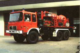 Camion Des Pompiers - Fire Truck -  Feuerwehren - MAN 20.280 DFAEG  (1981)  - 15x10cms PHOTO - Camions & Poids Lourds