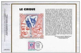 FDC Feuillet CEF Monaco " CIRQUE ". 1983. - Circo